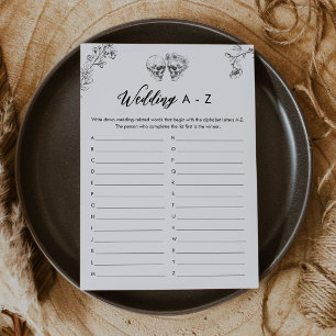 Carte de Fête des mariées A-Z GOTHIC LOVE Mariage