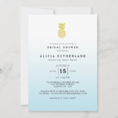 Carte de Fête des mariées Aqua Gold Parties scinti (Devant)