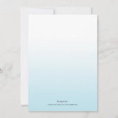 Carte de Fête des mariées Aqua Gold Parties scinti (Dos)