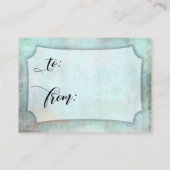 Carte de Fête des mariées Aqua non enveloppée (Dos)