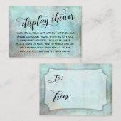 Carte de Fête des mariées Aqua non enveloppée (Devant / Derrière)