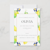 Carte de Fête des mariées au citron méditerranéen (Dos)