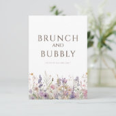 Carte de Fête des mariées blanche Fleur sauvage Bo (Debout devant)