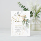 Carte de Fête des mariées Budget Gold Eucalyptus G (Debout devant)