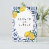 Carte de Fête des mariées Carrelage Méditerranéen  (Debout devant)