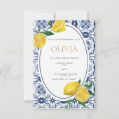 Carte de Fête des mariées Carrelage Méditerranéen  (Dos)