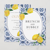 Carte de Fête des mariées Carrelage Méditerranéen  (Devant / Derrière)