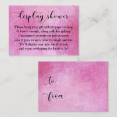 Carte de Fête des mariées d'affichage Mandala coul (Devant / Derrière)