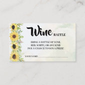Carte de Fête des mariées de billet Sunflower Wine (Devant)