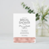 Carte de Fête des mariées de brosse moderne Rose G (Debout devant)