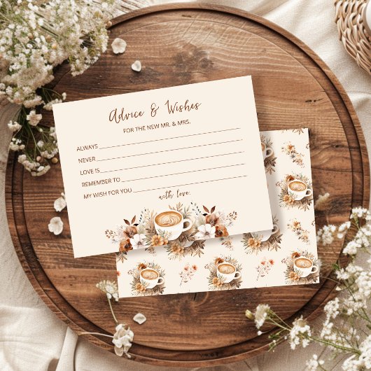 Carte de Fête des mariées de café Conseils et souh