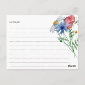 Carte de Fête des mariées de charme fleur sauvage (Dos)