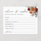 Carte de Fête des mariées de conseil et de souhait (Devant)