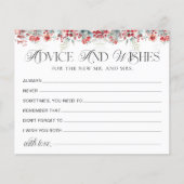 Carte de Fête des mariées de conseil et de souhait (Devant)