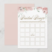 Carte de Fête des mariées de fleurs rose mauve (Devant / Derrière)