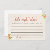 Carte de Fête des mariées des idées de la nuit (Devant / Derrière)