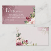 Carte de Fête des mariées du billet Aquarelle Vin (Devant / Derrière)