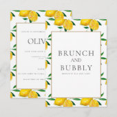 Carte de Fête des mariées en carreaux de citron mé (Devant / Derrière)
