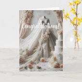 Carte de Fête des mariées Félicitations (Fleur jaune)