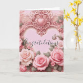 Carte de Fête des mariées Félicitations Florales R (Fleur jaune)