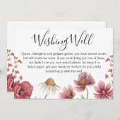 Carte de Fête des mariées fleur sauvage (Devant / Derrière)