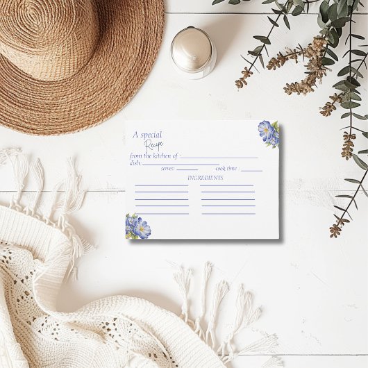 Carte de Fête des mariées Floral bleu moderne