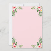 Carte de Fête des mariées florale d'aquarelle trop (Dos)