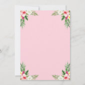 Carte de Fête des mariées florale d'aquarelle trop (Dos)