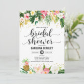 Carte de Fête des mariées florale d'aquarelle trop (Debout devant)