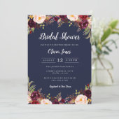 Carte de Fête des mariées florale de la Marine Bou (Debout devant)