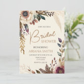 Carte de Fête des mariées florale personnalisable (Debout devant)