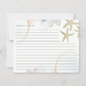 Carte de Fête des mariées Gold Starfish Recette po (Dos)