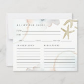 Carte de Fête des mariées Gold Starfish Recette po (Devant)