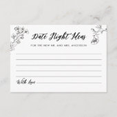 Carte de Fête des mariées gothique Date Night Idea (Devant)