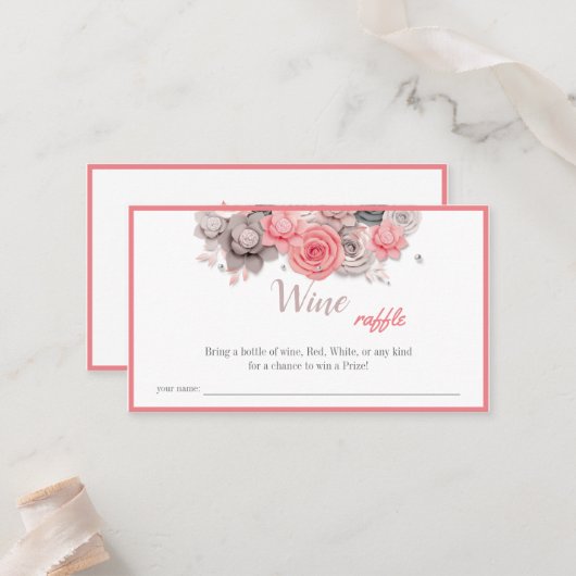 Carte de Fête des mariées Mariage au carrelage à v (Devant/Arrière en situation)