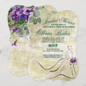 Carte de Fête des mariées Mariage Eucalyptus Green (Devant / Derrière)