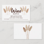 Carte de Fête des mariées Mariage Pampas Wine Raff (Devant / Derrière)