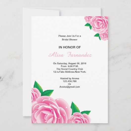 Carte de Fête des mariées Mariage romantique (Devant)