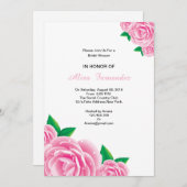 Carte de Fête des mariées Mariage romantique (Devant / Derrière)