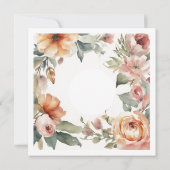 Carte de Fête des mariées minimale pour les fleurs (Dos)