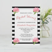 Carte de Fête des mariées Motif moderne florale (Debout devant)