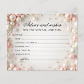 Carte de Fête des mariées Perles Conseils et Voeux (Devant)