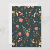 Carte de Fête des mariées personnalisable en style (Dos)