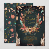 Carte de Fête des mariées personnalisable en style (Devant / Derrière)