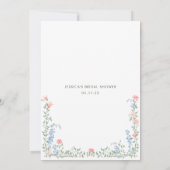 Carte de Fête des mariées Rose Meadow Pastel (Dos)