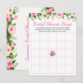 Carte de Fête des mariées Rosella Pink Flowers (Devant / Derrière)