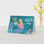 Carte de fête des mères (Fleur jaune)