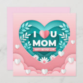 Carte de fête des mères (Devant / Derrière)