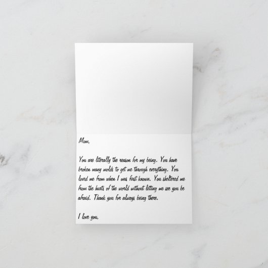 Carte de fête des mères (Intérieur)