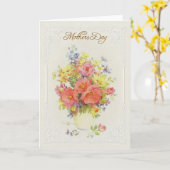 Carte de fête des mères (Fleur jaune)